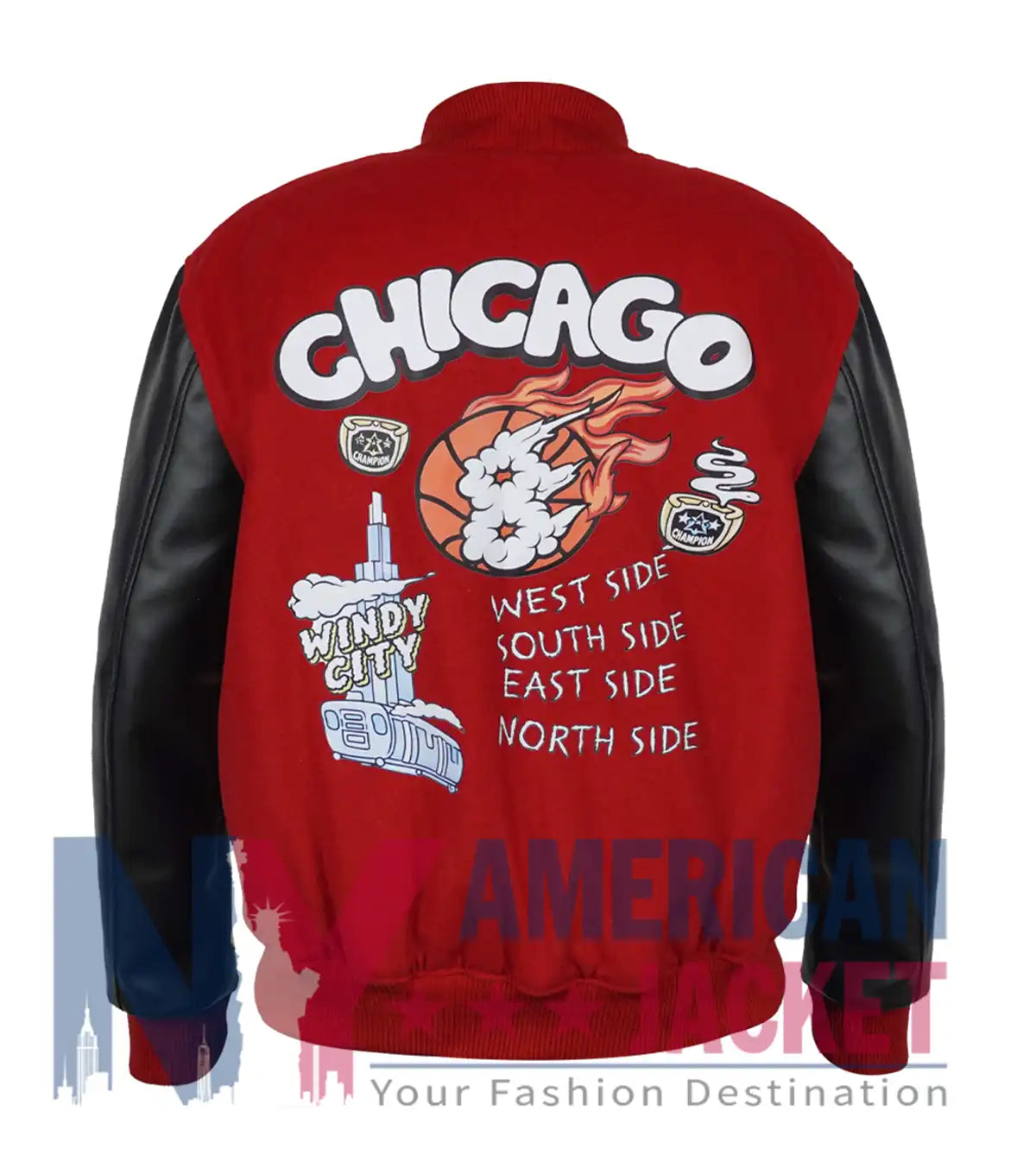 Chi Created Red Varsity Jacket