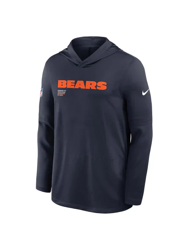 Chicago Bears Sideline Performance Long Sleeve Hoodie T‑Shirt – Game-Ready Comfort Recreated Edition