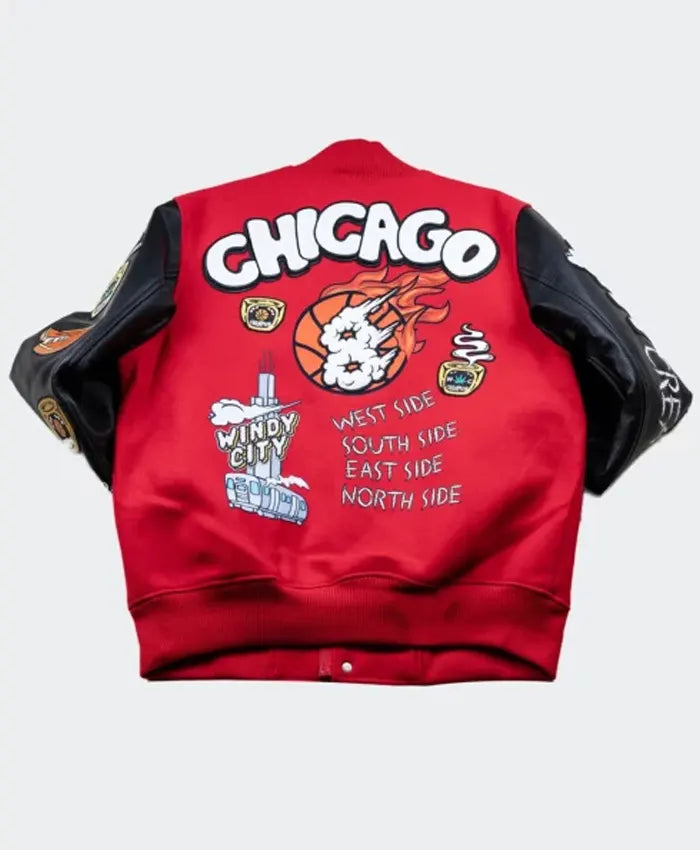 Chicago Windy City Red Varsity Jacket