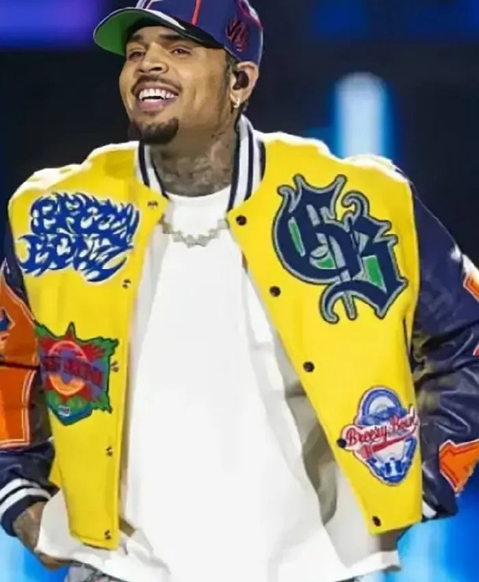 Chris Brown Breezy Bowl XX Tour Varsity Jacket