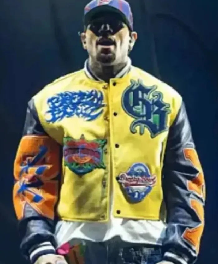 Chris Brown Breezy Bowl XX Tour Varsity Jacket