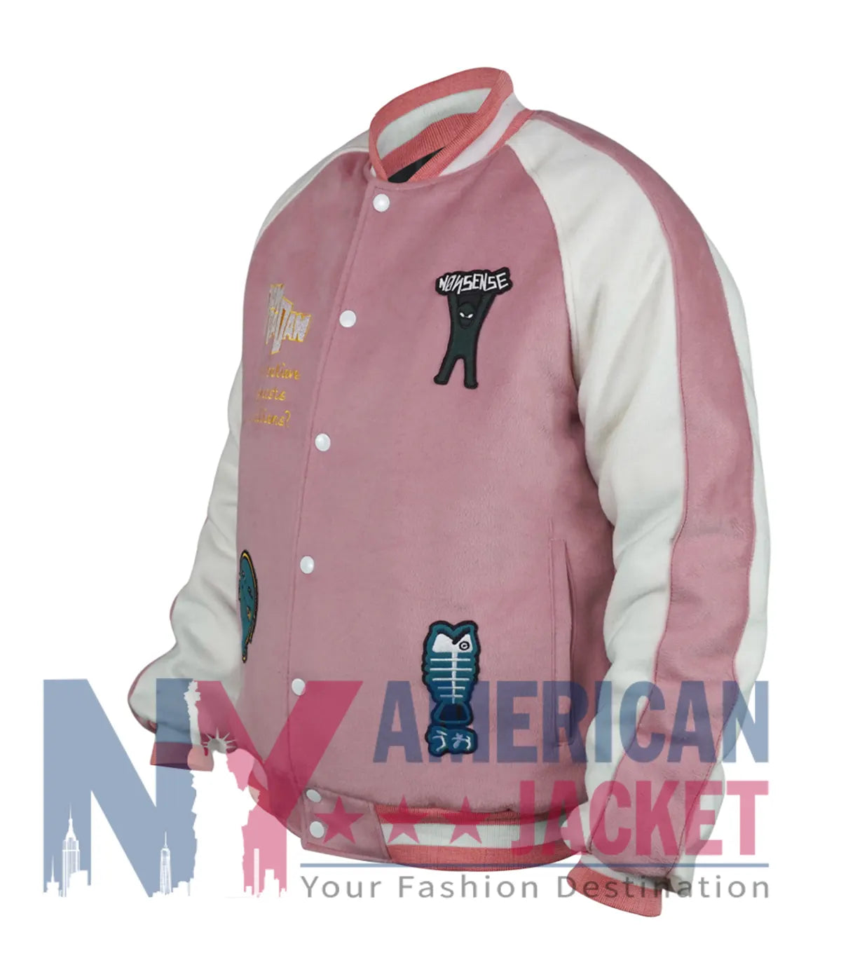 Dandadan 2025 Momo Ayase Pink Varsity Jacket