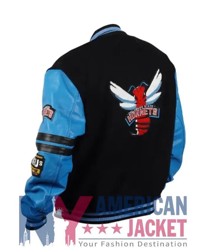 Delaware State Ole Skool Blue Letterman Jacket