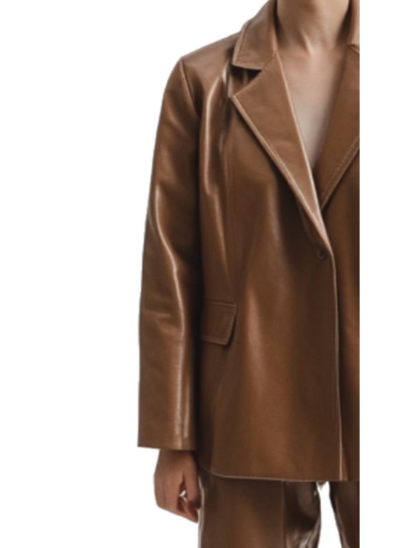 Delilah Leather Brown Jacket – Women’s Leather Jacket (Brown)