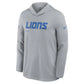Detroit Lions Sideline Performance Long Sleeve Hoodie T-Shirt 🦁💙 Recreated Edition
