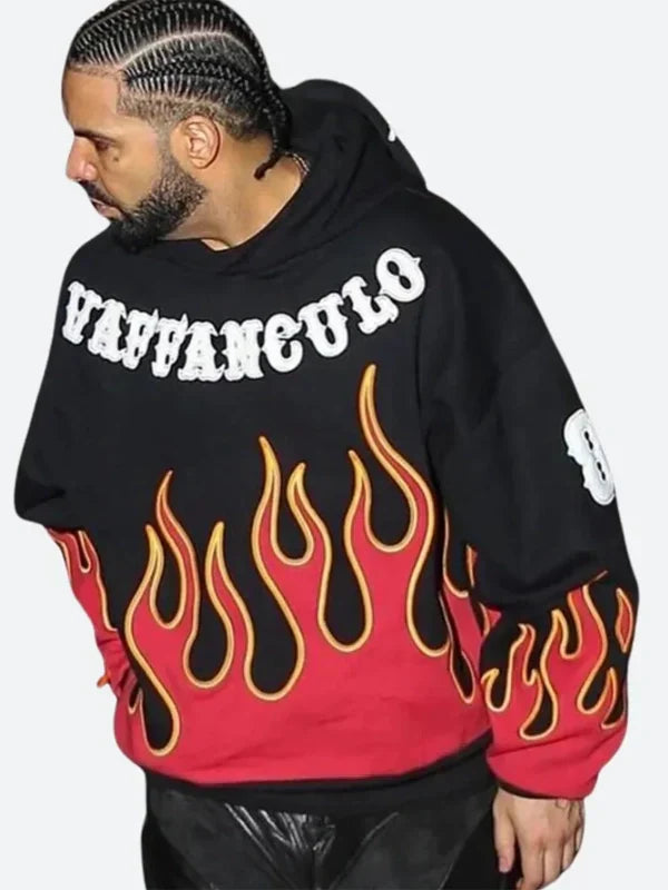 Drake Vaffanculo Flame Hoodie 🔥 Recreated Edition