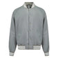 Essential Silver Satin Lettermen Bomber Jacket