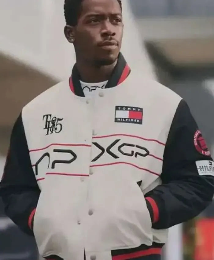 F1 Movie Damson Idris Racing Varsity Jacket