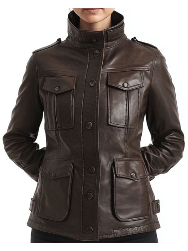 Florence Leather Brown Jacket – Women’s Leather Jacket (Brown)