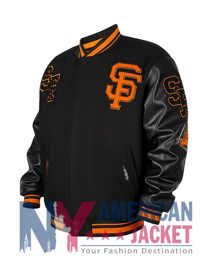 San Francisco Giants Black Letterman Jacket