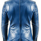 George Blue Leather Blazer – Leather Blazer for Men Blue