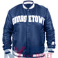 Georgetown Blue Satin Varsity Jacket