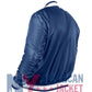 Georgetown Blue Satin Varsity Jacket