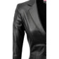 Gillian Black Leather Women Coat Blazer
