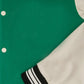 Green And White Varsity Bomber Jacket
