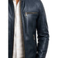 Harrison Blue Leather Jacket – Men Leather Jacket Blue