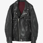 Hellfire Club Black Biker Leather Jacket