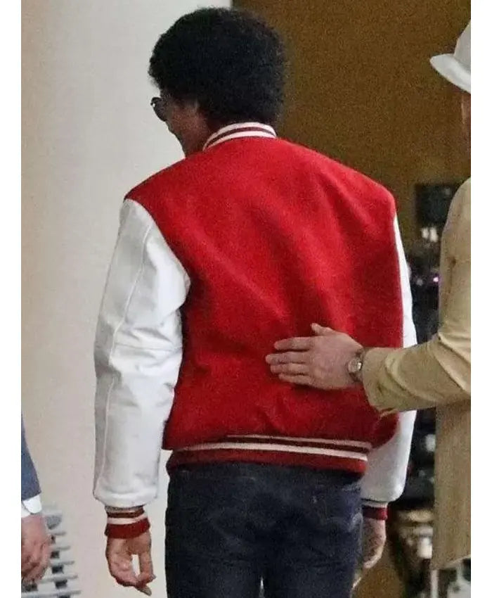 Jaafar Jackson Michael Red Varsity Jacket