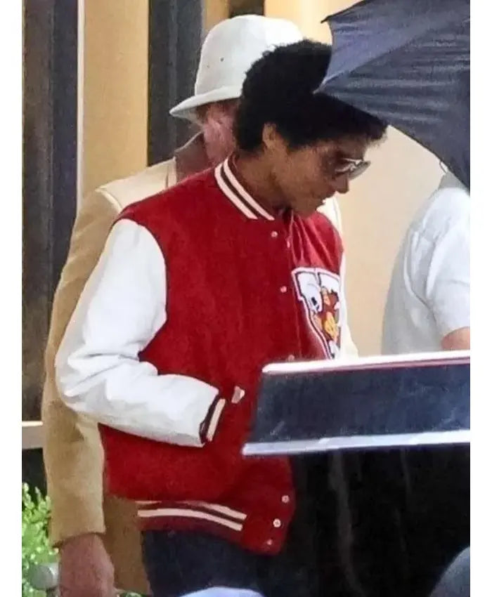 Jaafar Jackson Michael Red Varsity Jacket