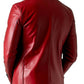 Jude Red Leather Blazer - Leather Blazer for Men Red