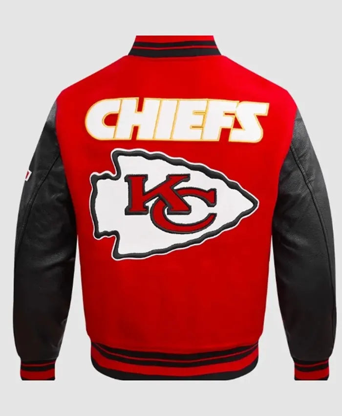 KC Chiefs Retro Classic Red And Black Varsity Jacket
