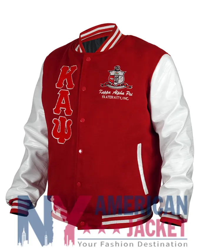 Kappa Alpha Psi Red And White Varsity Jacket