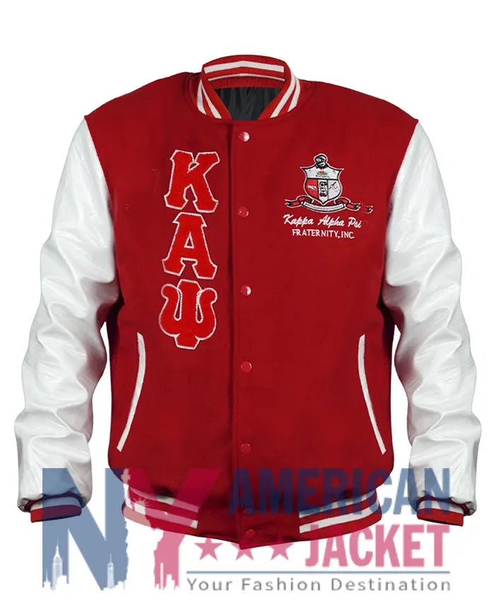 Kappa Alpha Psi Red And White Varsity Jacket
