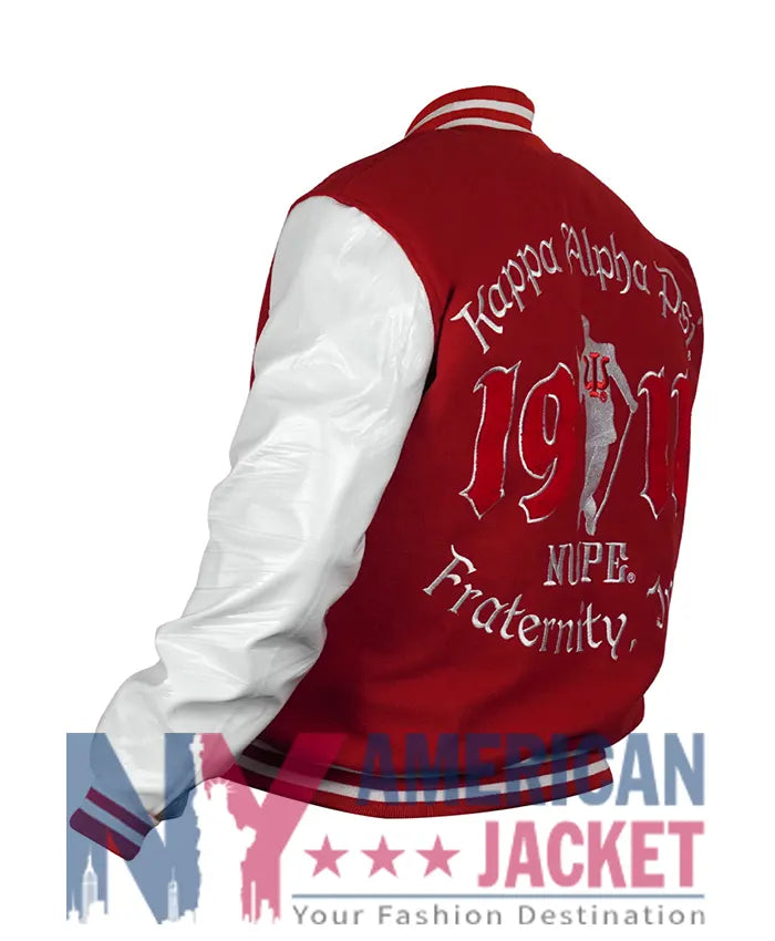 Kappa Alpha Psi Red And White Varsity Jacket