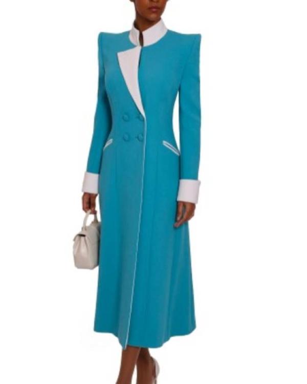 Trooping The Colour 2025 Kate Middleton Blue Coat Dress – Regal Elegance &amp; Timeless Style