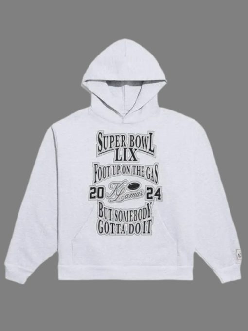 Kendrick Lamar Super Bowl LIX “Foot Up On The Gas” Hoodie Recreated Edition