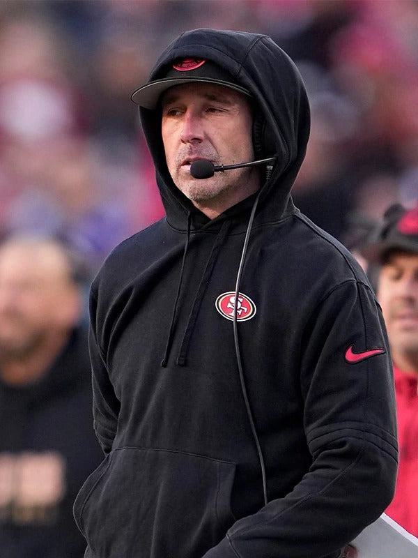 Kyle Shanahan 49ers Black Hoodie Recreated Edition