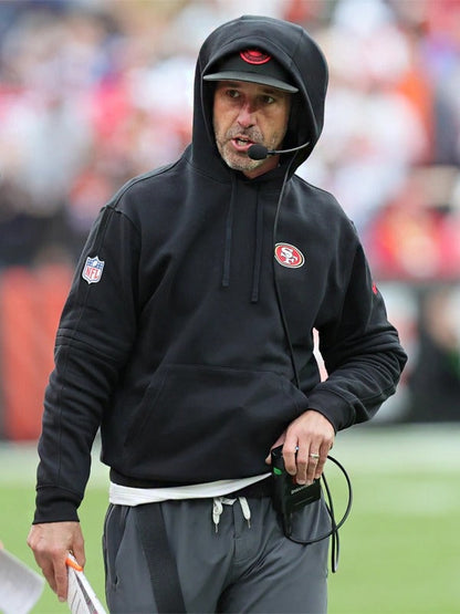 Kyle Shanahan 49ers Black Hoodie Recreated Edition