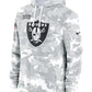 2024 Las Vegas Raiders Arctic Camo Salute to Service Hoodie Recreated Edition