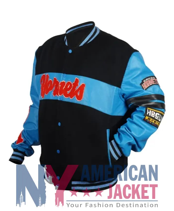 Delaware State Ole Skool Blue Letterman Jacket