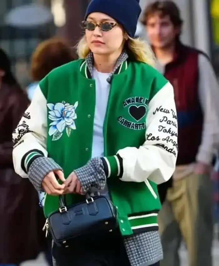 Gigi Hadid Letterman Varsity Jacket