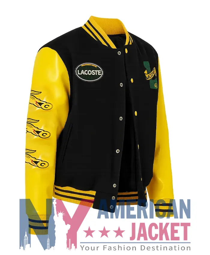 Lacoste Two-Tone Letterman Jacket