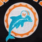 Miami Dolphins Letterman Wool & Leather Varsity Jacket Black & White