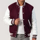 Maroon Wool Bright Varsity Lettermen Jacket