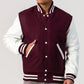 Maroon Wool Bright Varsity Lettermen Jacket