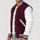 Maroon Wool Bright Varsity Lettermen Jacket