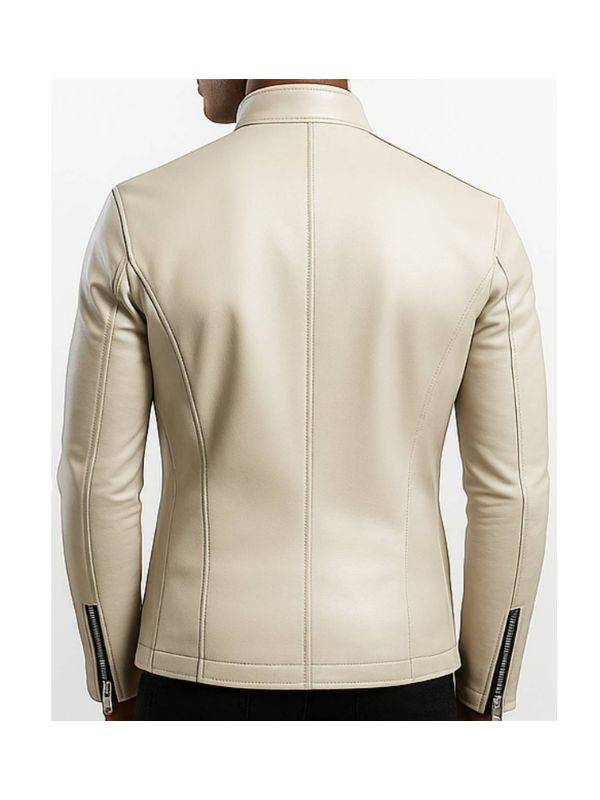 Mason White Leather Jacket – Men’s Premium White Leather Jacket