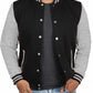 Men’s Black Grey Varsity Bomber Jacket