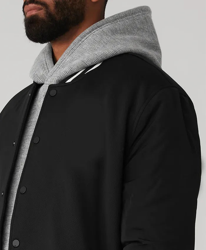Men’s Black Vintage Varsity Jacket