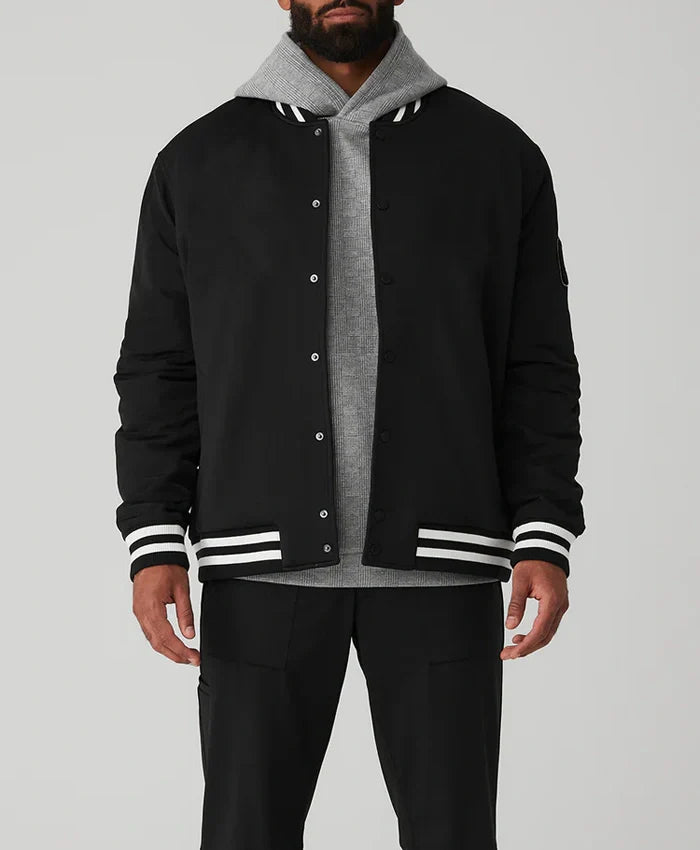 Men’s Black Vintage Varsity Jacket