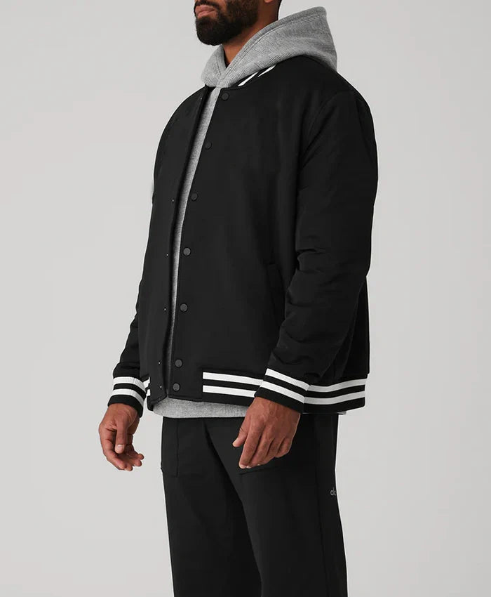 Men’s Black Vintage Varsity Jacket