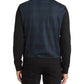 Men’s Blue Colorblock Plaid Bomber Jacket