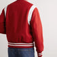 Men’s Casual Red and White Varsity Jacket