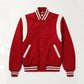 Men’s Casual Red and White Varsity Jacket