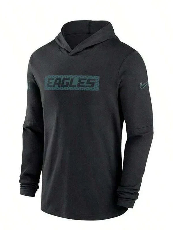 Philadelphia Eagles Sideline Hoodie Long Sleeve T-Shirt (Recreated Edition)