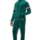 Mens Velvet Green Striped Bomber Jacket